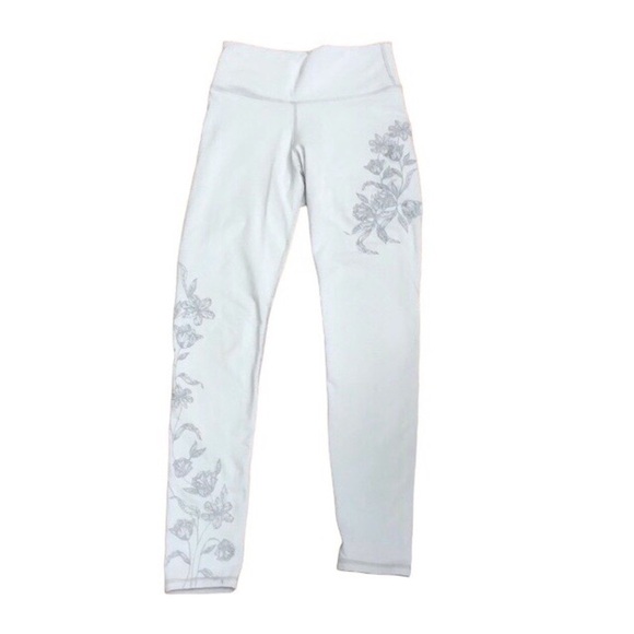 Fabletics Drea Rise Up Embroidered High Waisted Active Leggings Gray XXS - Picture 1 of 11